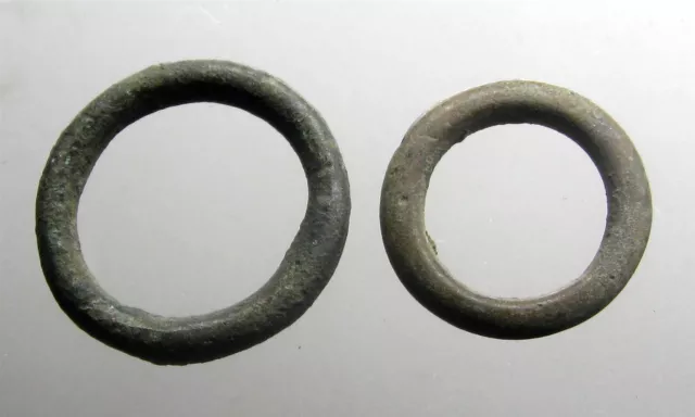 2 (TWO) ANCIENT BRONZE CELTIC RINGS / MONEY___500 BC+____From the Danube Region