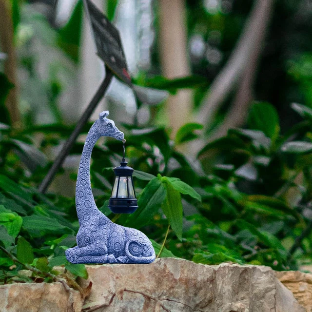 Statue Ange Solaire Jardin - Lanterne LED - Décoration Extérieure - Résine Résistante - 33cm