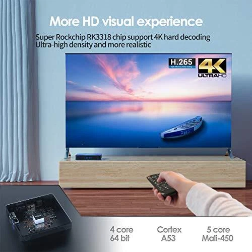 Android TV Box,Turewell Android 11 2GB RAM 16GB ROM RK3318