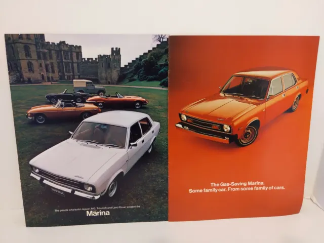 1973-1974 Austin Marina Dealer Brochures Flyers Jaguar MG Triumph Land Rover
