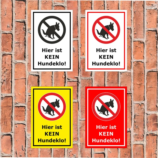 Warnschild „Achtung Freilaufender Hund“ – Aus Hartschaum Oder Aluverbund, UV-beständig, Mit Bohrlöchern