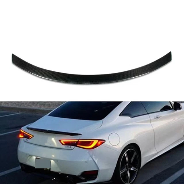 For Infiniti Q60 / Q60S Coupe 2017-2022 Carbon Fiber Rear Trunk Spoiler Wing Kit