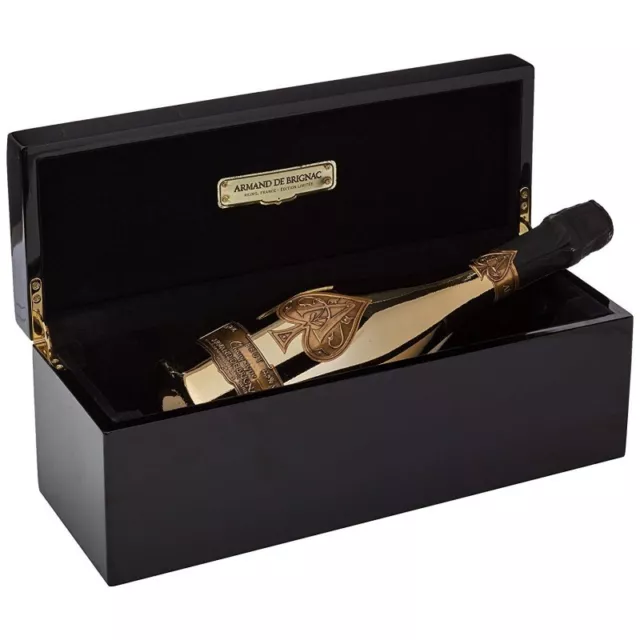 ARMAND DE BRIGNAC Ace Of Spades Gold Champagne Brut Wooden Box France 3