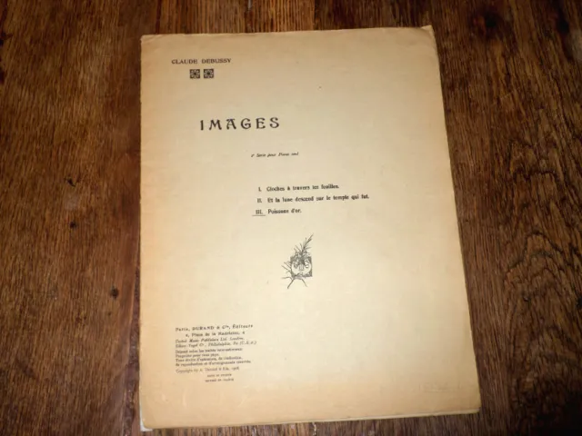 poissons d'or extrait d'Images pour le piano 1930 Claude Debussy