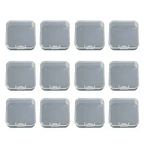 WYAN 12 Pack quadrato chiaro contenitori di plastica di stoccaggio con (x1r)