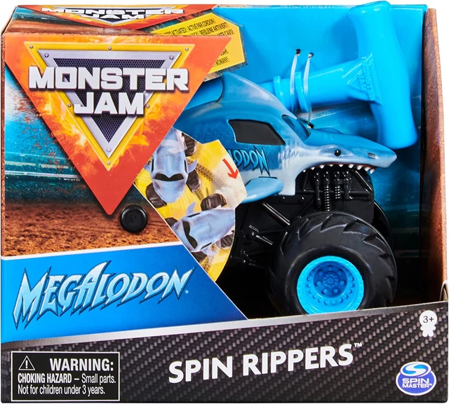 Monster Jam Ripper MONSTER JAM OFFICIAL Megalodon Spin Rippers Monster Truck - 1:43 Scale ...