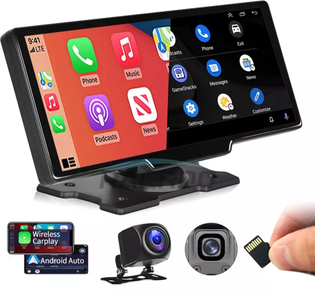 9.3" Touch Screen Carplay Car Stereo Radio GPS Bluetooth MP5 Player Waterproof