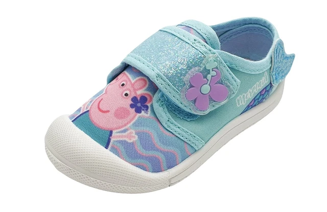Peppa Pig Ragazze Sirena Tela Scarpe IN Turchese