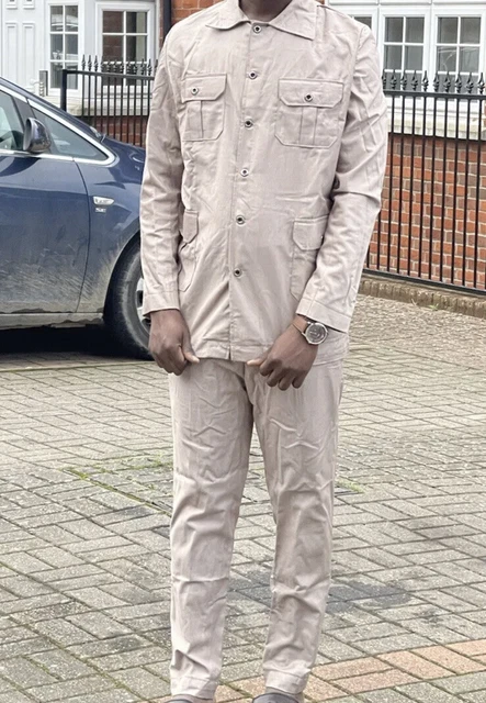 Abbigliamento uomo africano 2 pezzi manica lunga vita media tradizionale 32