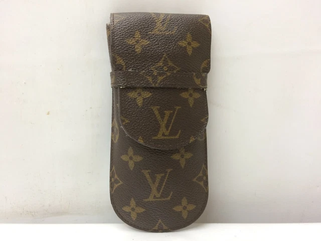 Auth LOUIS VUITTON Monogram Etui a Lunettes Glasses or Pen Case 9E020300m"