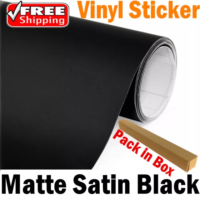 CAR VINYL WRAP MATT MATTE Satin Black Sticker FILM Decals AIR RELEASE Vinyl Wrap