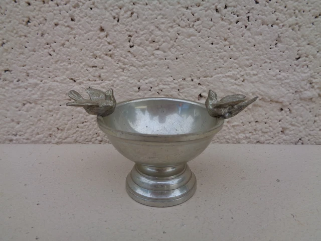 Coupe Décorative En étain - Anse Tête De Sanglier - Les Étains Du Manoir De Paris - Vintage