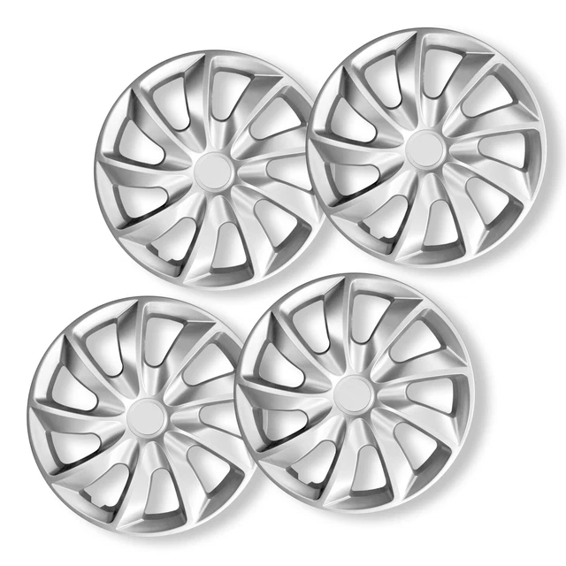 4x14 Pollici FINITURE RUOTE 14" TAPPI MOZZO HQ ABS Plastica Universale Push-In// NRM070