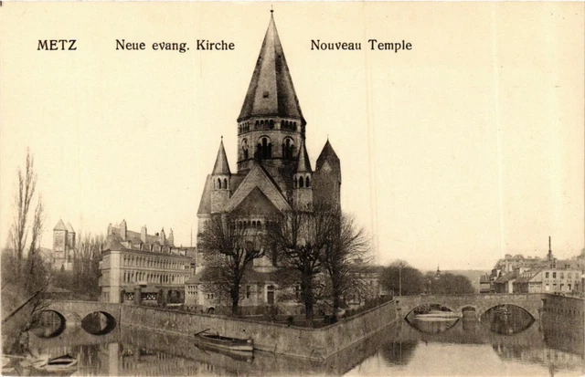 CPA Moselle METZ New Evang. Church (984450)