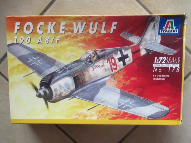 FOCKE WULF 190 A8/F, ITALERI, 1/72, réf: 178, (  hasegawa, fujimi ).