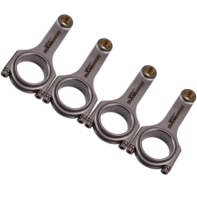 4x High Performance H-Beam Connecting Rods + Bolts for Civic d16z6 d16y7 d16y8