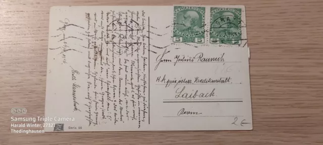 Postkarte Motiv Fischerboote vor der Küste 24.10.1916  gel_226 3