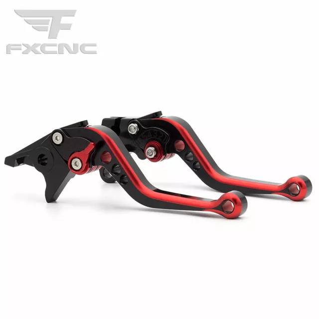 Shorty Mixcolor Brake Clutch Levers For DRZ400 DRZ 400 DR-Z 400 2000-2012 Red