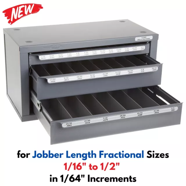 Drill Bit Dispenser Cabinet Jobber Fractional Drill Bits Index Organizer Divider