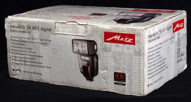 Metz Mecablitz 58 AF-1 Shoe Mount Electronic Flash for Sony Mount - Mint in Box 2