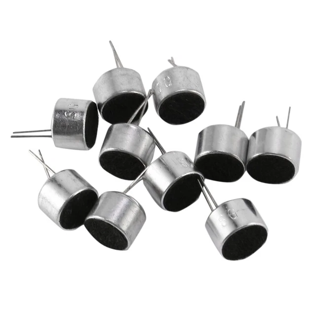 20 Pezzi Capsule Microfono Condensatore Electret - 2 Pin, 9x7 Mm, Per Telefoni E MP3 - Foto 6