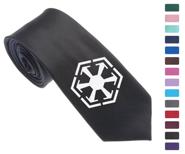 Star Wars Inspired Sith Symbol Men 6.5 cm Skinny Slim Groom Tie Necktie Gift