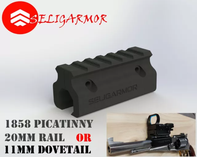 uberti pietta 1858 1851 1860 picatinny 11 or 20 mm tactical adapter scope aim