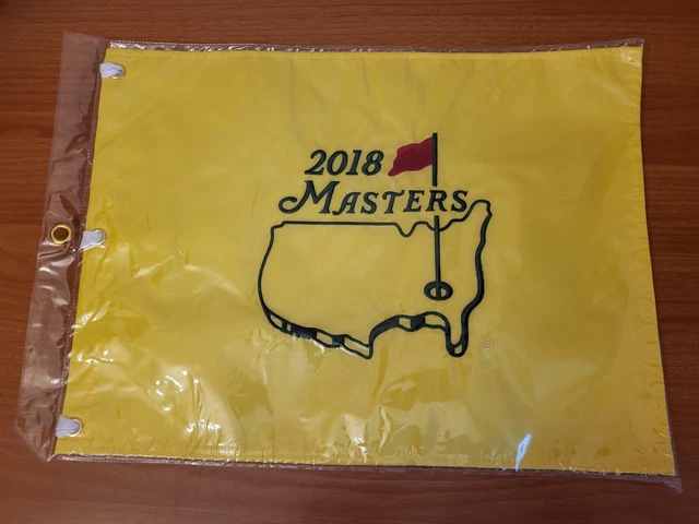 2018 The Masters Augusta National Golf Tournament Embroidered Yellow Flag NEW