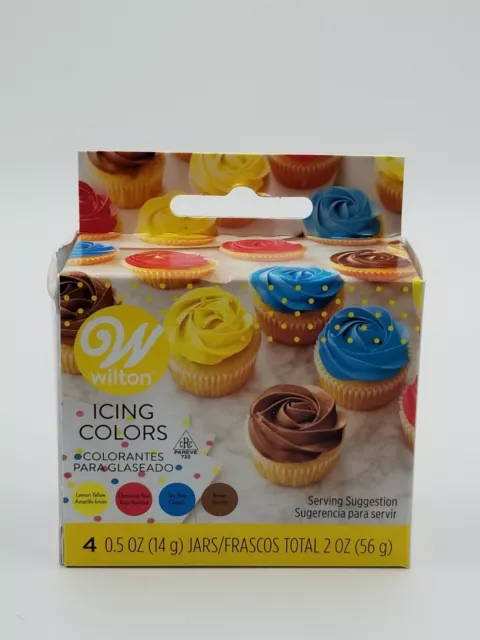 Wilton Icing Colors Gel Set Primary Color Set New