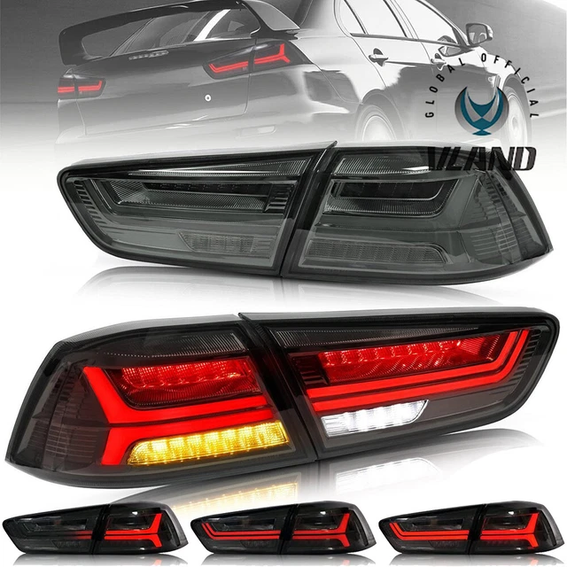 2*VLAND LED Tail Lights w/Animation For Mitsubishi Lancer & EVO X 2008-2017 Pair