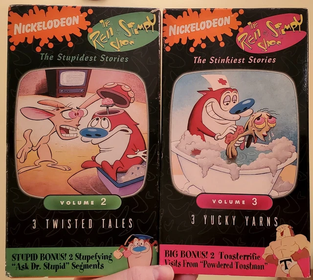 REN AND STIMPY Nickelodeon VHS Tapes Lot of 2 Volumes 2 &3 39.99