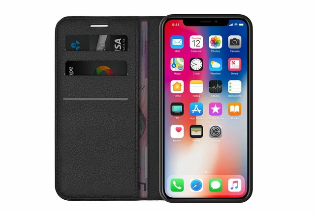ICARER Premium Genuine Leather iPhone Wallet Case for Iphone X / XS / XS MAX/ XR