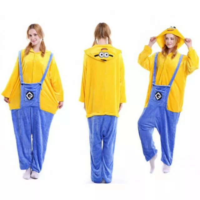 Adult Unisex  Cosplay Costume Pajamas Sleepwear Minions Onesie12 Kigurumi Animal