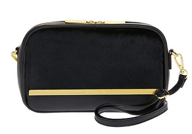 Joy & Iman Luxe Leather & Calf Hair Crossbody Bag with RFID NWT