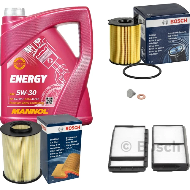Kit Vidange 5L Huile 5W-30 Mannol Bosch + Filtre Pour Honda Jazz III 1.2 1.3