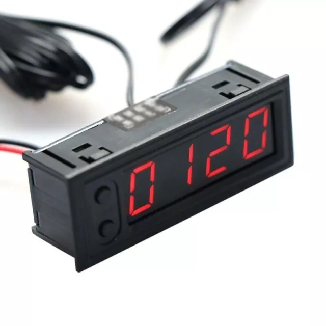 Numérique LED Montre Horloge Température LCD Thermomètre Voltmètre 12v Voiture 2