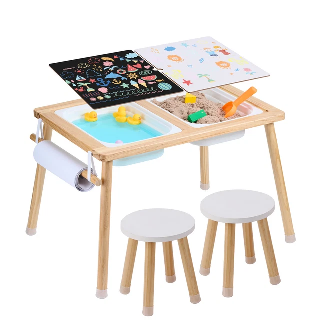 Table d'activités en bois Laavir Bébé - Table de jeu Montessori éducative avec spirale