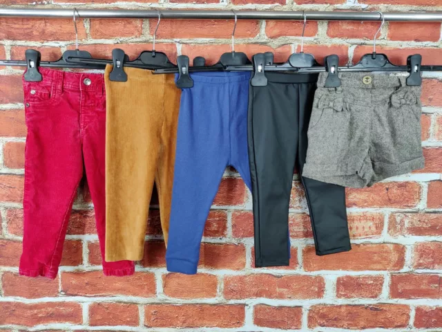 BABY GIRL BUNDLE AGE 12-18 MONTHS NEXT ZARA etc JEANS LEGGINGS SHORTS SET 86CM