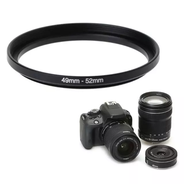 49mm To 52mm Metal Step Up Rings Lens Adapter Filter Camera Tool Accessories New