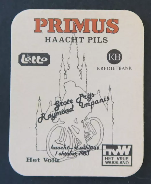 Sous-bock bière PRIMUS RAYMOND IMPANIS 1983 beermat Bierdeckel 14