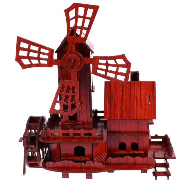KIDS EDUCATION TOY Assembly Model Wooden House Toy Wooden Assembling ...
