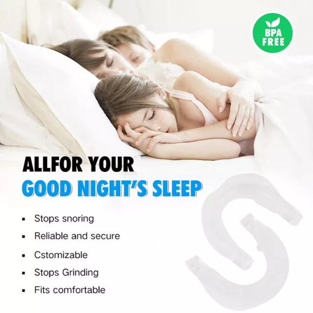 2 piezas Protector silencioso para detener ronquidos anti ronquidos sueño nocturno apnea boquilla molienda JTM