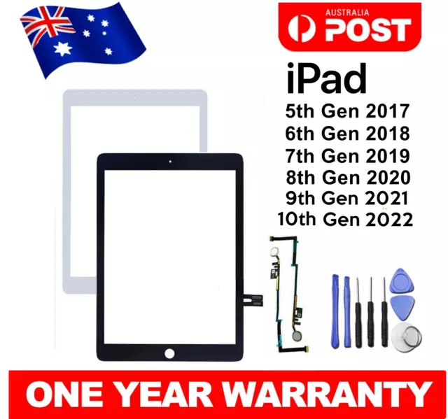 Digitizer Touch Screen Glass Replacement For Apple iPad 5th 6th 7th 8th 9th Gen