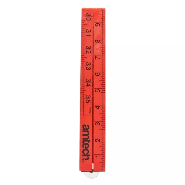 Amtech 1m Folding Plastic Rule Measuring Tool Metric Imperial Marking Hand Ruler 3