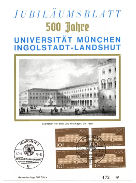 BRD 500 Jahre Universität München Ingolstadt-Landshut