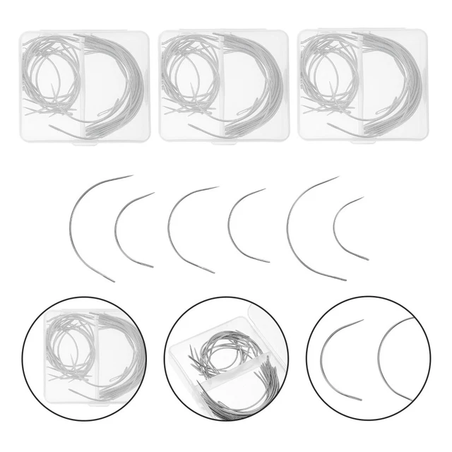 Aghi Curvi Per Cucito 100 Pezzi | 4 Misure | Acciaio Inox | Per Pelle, Tessuti Spessi, Artigianato - Foto 9