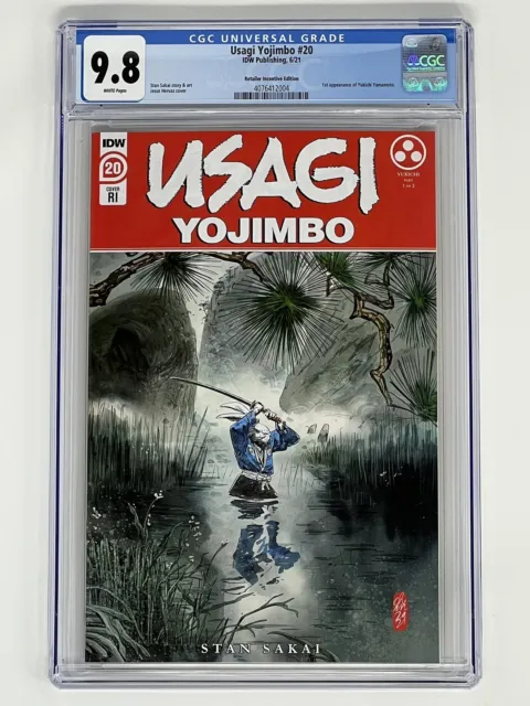 Usagi Yojimbo #20 Retailer Incentive Cover 1:10 Cgc 9.8 1St Yukichi Yamamoto Idw