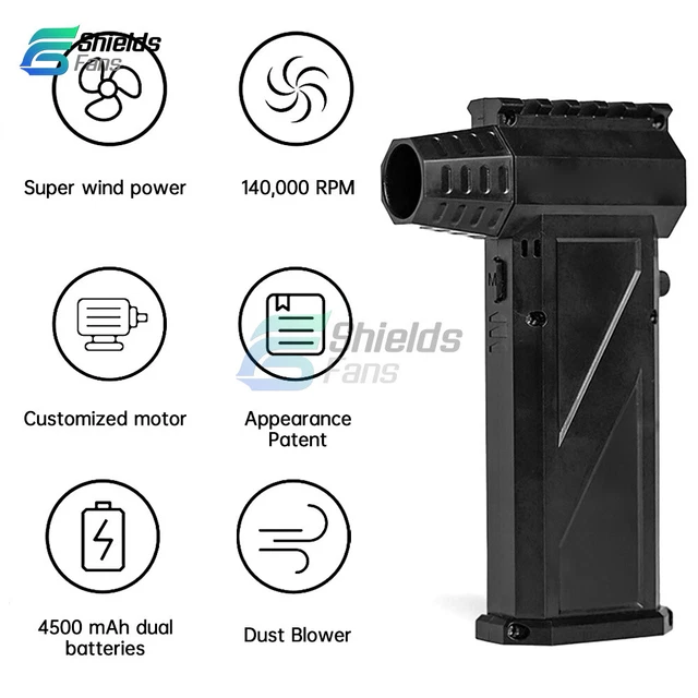 Crystal Fan Handheld Turbo Ventilator 90000 RPM – Industriële Krachtige Blaasmachine Met Nozzles 90000 RPM Industriële Ventilator
