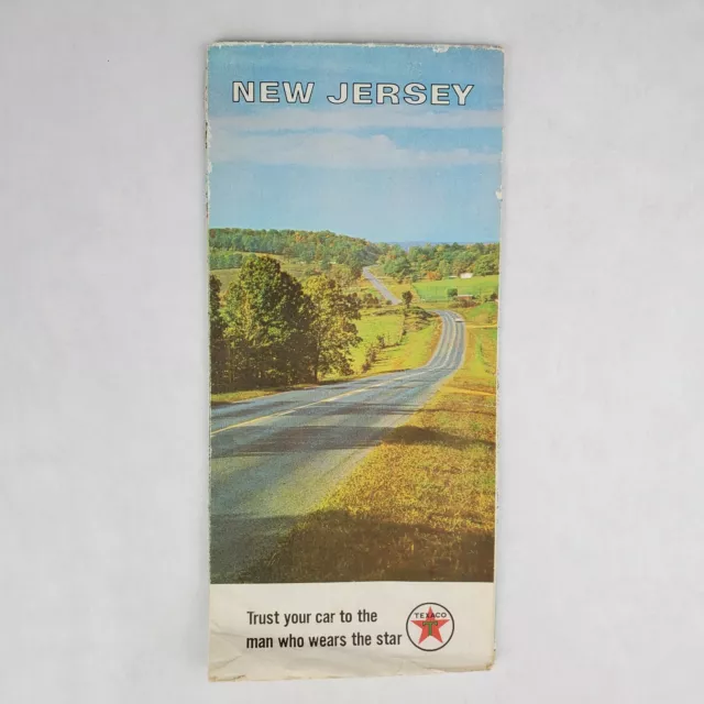 Vintage Texaco Road Map New Jersey