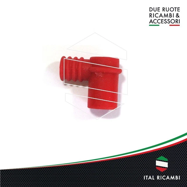 Attacco Pipa Pipetta Cappuccio Candela Speciale Silicone Rosso Ø 4